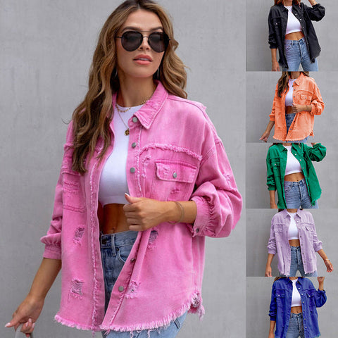 Veste Denim à Coupe Relaxante