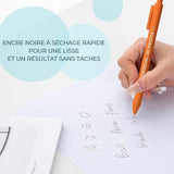 Stylos à bille Girl Power colorés doux au toucher (5 pièces)