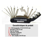 Outil multifonction EDC chromé 16 en 1