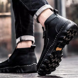 Bottes à outils zippées douces et respirantes pour hommes