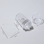 Tampon d'art d'ongle en silicone transparent