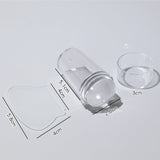 Tampon d'art d'ongle en silicone transparent