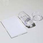 Tampon d'art d'ongle en silicone transparent
