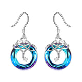 Ensemble de collier et de boucles d'oreilles en cristal d'amour infini