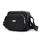 Sac à bandoulière décontracté en nylon imperméable léger et contrastant