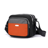 Sac à bandoulière décontracté en nylon imperméable léger et contrastant