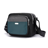 Sac à bandoulière décontracté en nylon imperméable léger et contrastant