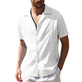 Chemise à Manches Courtes en Lin pour Homme