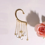 Boucles d'oreilles élégantes à longues franges