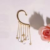 Boucles d'oreilles élégantes à longues franges