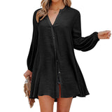 Chemise Boutonnée à Empiècement Uni