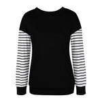T-shirt à Manches Longues et Col Rond de Couleur Unie