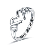 Bague coeur "Je t'aime pour toujours"