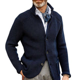 Manteau en Tricot à Col Montant pour Hommes