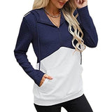 Sweat-shirt à Capuche Avec Coche Contrastée et Empiècement Zippé