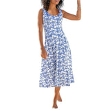 Robes Mi-longues Sans Manches de Plage Élégantes à Col Rond