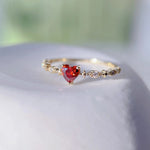 Achetez-en 1, obtenez-en 1 gratuit - Bague coeur rubis
