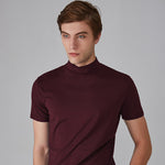 T-shirt homme coupe slim à col montant