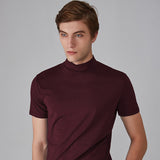 T-shirt homme coupe slim à col montant