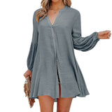 Chemise Boutonnée à Empiècement Uni