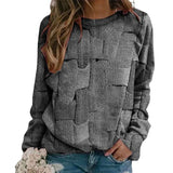 Pull Ample à Manches Longues Imprimé