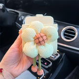 Boîte de rangement de sortie d'air de fleur de voiture