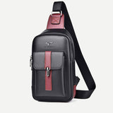 Sac à bandoulière vintage en cuir imperméable pour hommes d'affaires