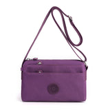 Sac à bandoulière simple en nylon à la mode multicouche décontracté pour dames
