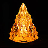 Mini Veilleuse de Sapin de Noël en Cristal à DEL