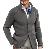 Manteau en Tricot à Col Montant pour Hommes