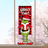 Décoration de Noël Drapeau de Jardin de Poupée Sans Visage Grinch Suspendu