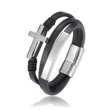 Bracelet Croix Multicouche