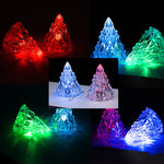 Mini Veilleuse de Sapin de Noël en Cristal à DEL