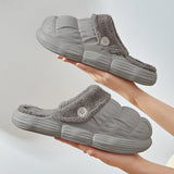 Chaussons en Peluche Amovibles avec Doublure en Peluche