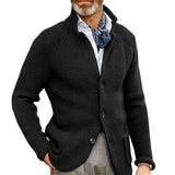 Manteau en Tricot à Col Montant pour Hommes