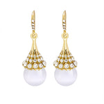 Boucles D'oreilles En Perles D'opale Á La Mode