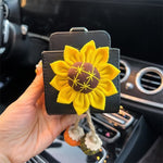 Boîte de rangement de sortie d'air de fleur de voiture