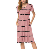 Robe à col ras du cou avec poche