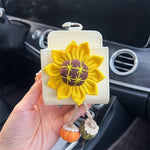 Boîte de rangement de sortie d'air de fleur de voiture