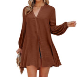 Chemise Boutonnée à Empiècement Uni