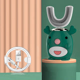 Brosse à dents électrique étanche pour enfants en forme de U