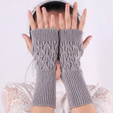 Réchauffeurs Tricot Mittens Demi-Doigt Gants