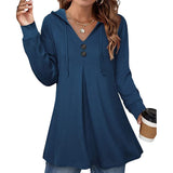 Sweat à Capuche Boutonné pour Femme