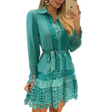 Robe Chemise Aux Genoux pour Femmes