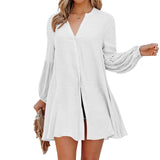 Chemise Boutonnée à Empiècement Uni