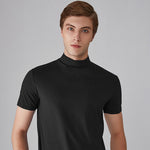 T-shirt homme coupe slim à col montant