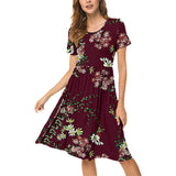 Robe à col ras du cou avec poche