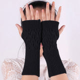 Réchauffeurs Tricot Mittens Demi-Doigt Gants
