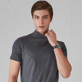 T-shirt homme coupe slim à col montant