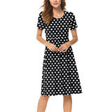 Robe à col ras du cou avec poche